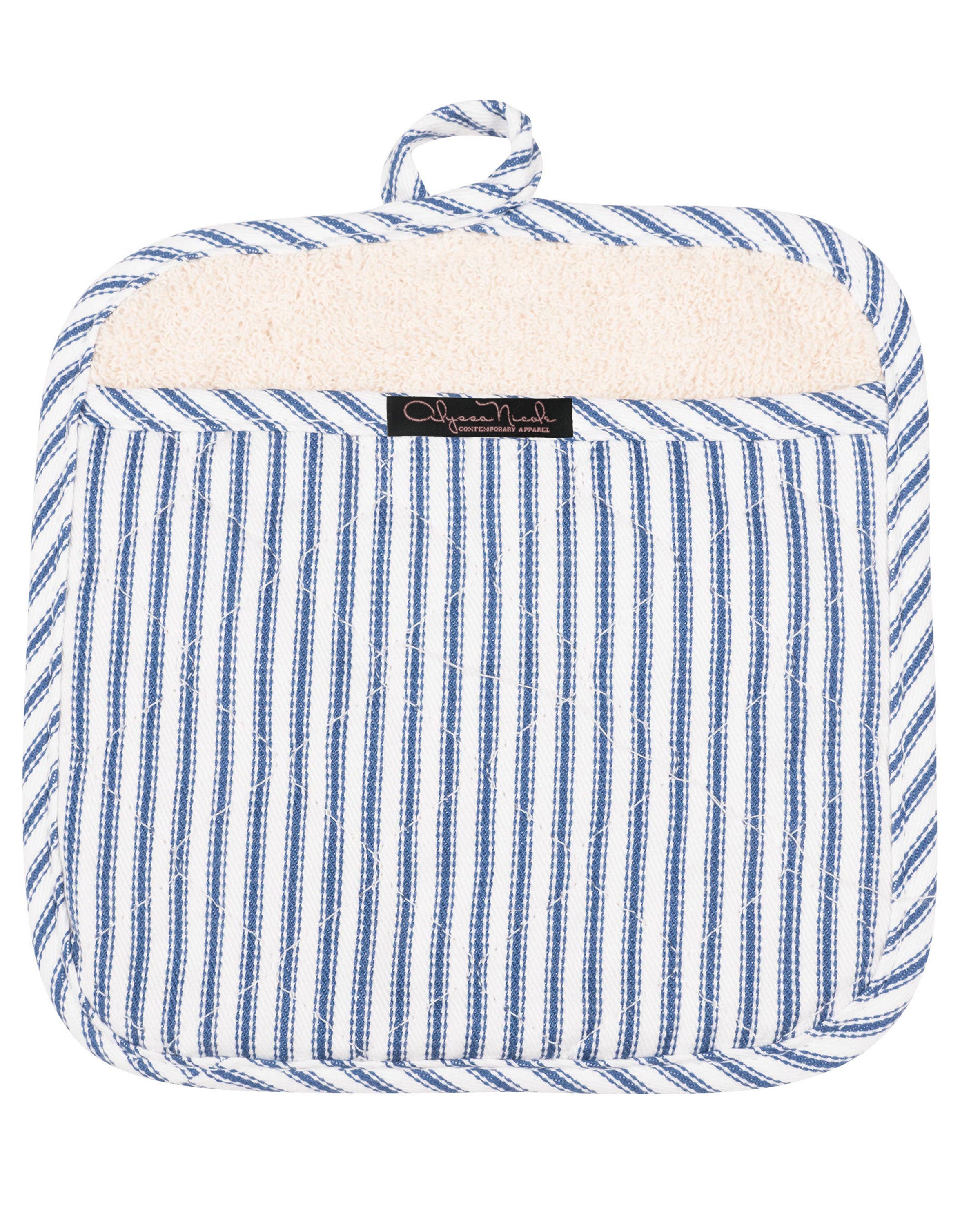 BISTRO STRIPE POT HOLDER, OCEAN