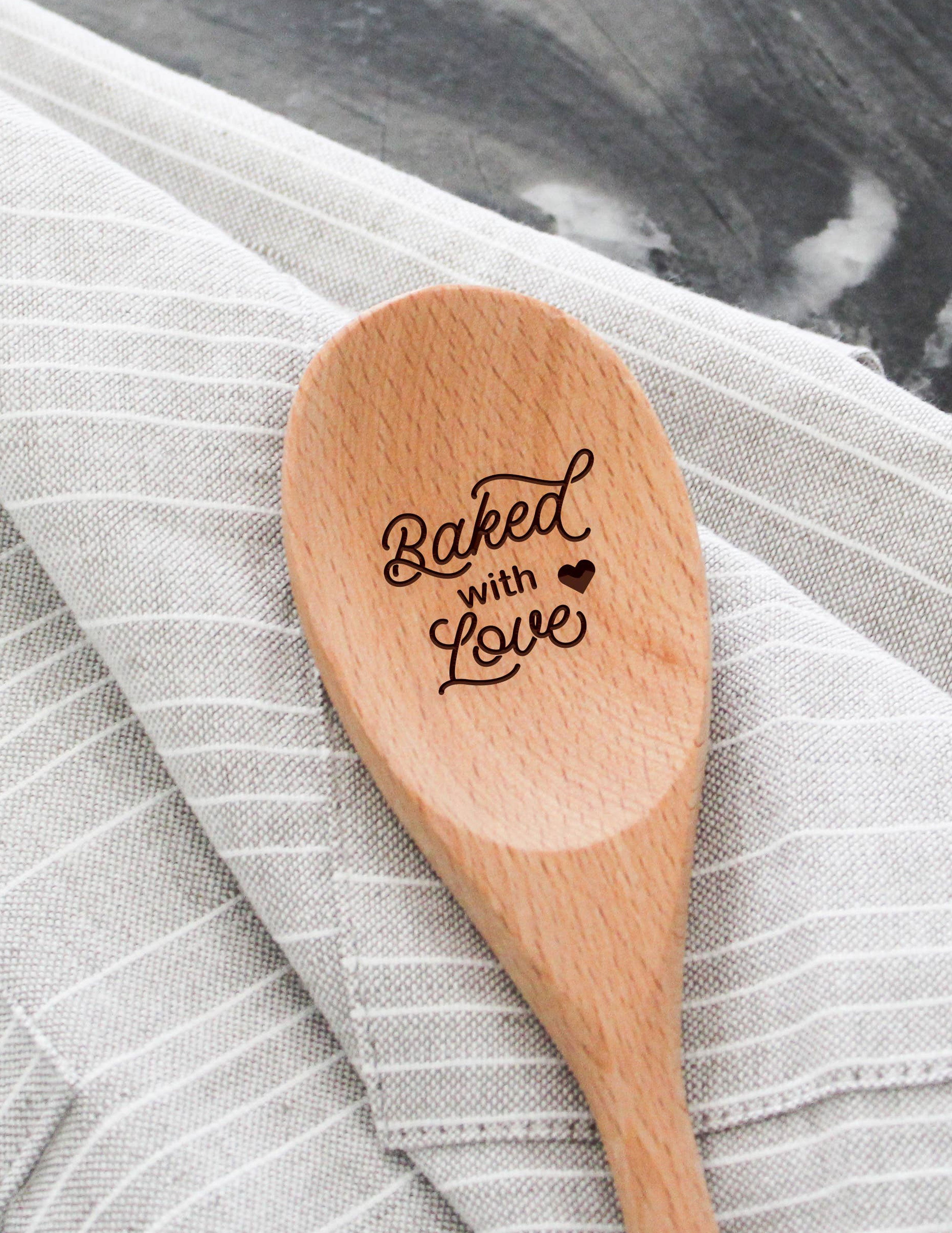 LOVE WOODEN BAKING SPOON