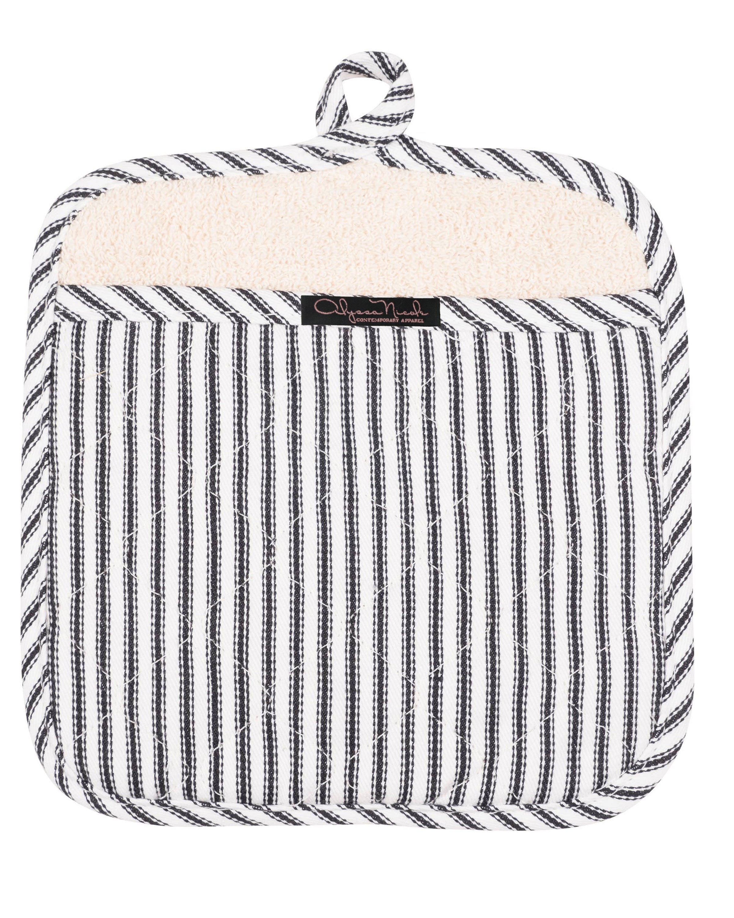 BISTRO STRIPE POT HOLDER, MIDNIGHT