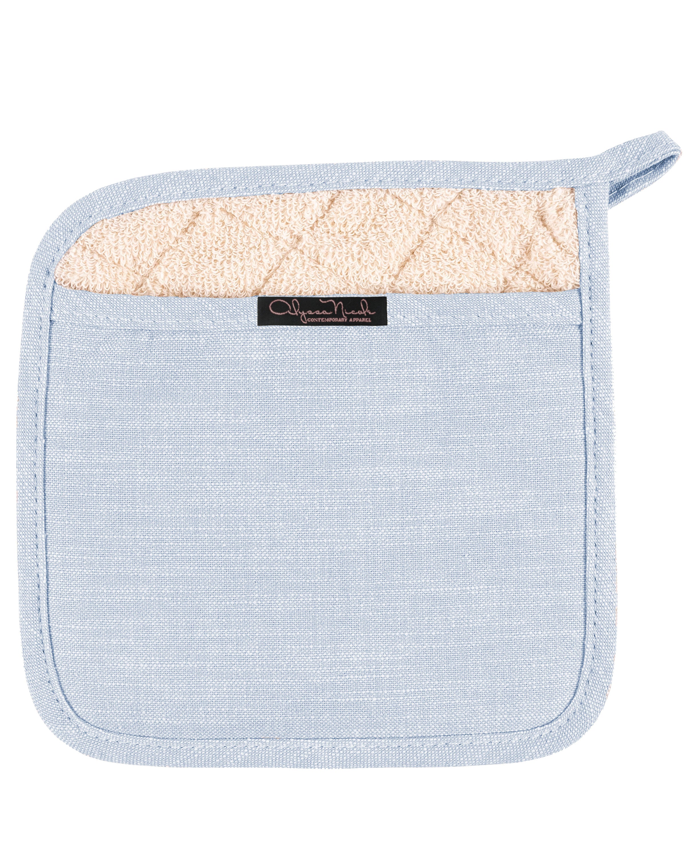 LINEN POT HOLDER, OCEAN